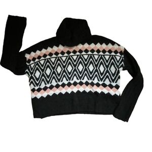 SO Black Turtleneck Oversized Sweater